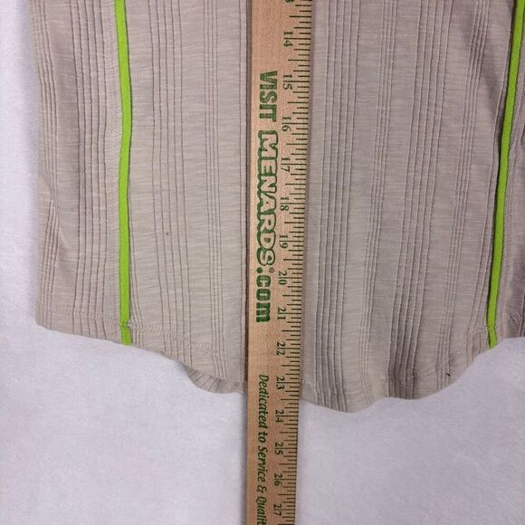 Free People We The Free Light Grey/ Neon Green Mock Neck Tank Top Size Small - Picture 9 of 9